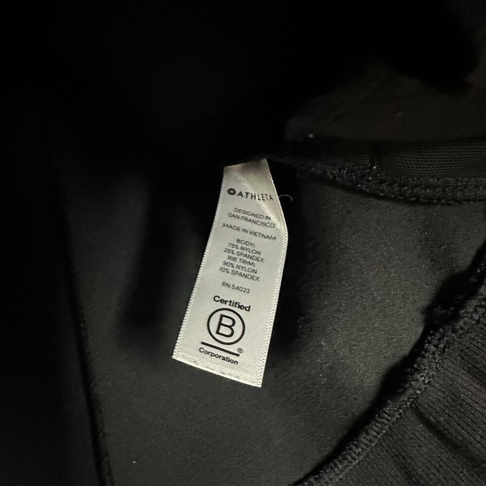 Athleta Full Zip Jacket Workout Running Black Womens Size Medium M - Picture 4 of 6